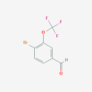 molecular formula C8H4BrF3O2 B172936 4-Bromo-3-(trifluoromethoxy)benzaldehyde CAS No. 1221716-04-6