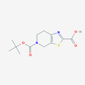 molecular formula C12H16N2O4S B172942 5-(叔丁氧羰基)-4,5,6,7-四氢噻唑并[5,4-c]吡啶-2-羧酸 CAS No. 165948-21-0