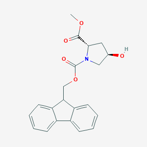 molecular formula C21H21NO5 B173088 (2S,4R)-1-((9H-芴-9-基)甲基) 2-甲基 4-羟基吡咯烷-1,2-二羧酸酯 CAS No. 122350-59-8
