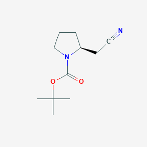molecular formula C11H18N2O2 B173094 (S)-Tert-butyl 2-(cyanomethyl)pyrrolidine-1-carboxylate CAS No. 142253-50-7