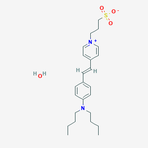 molecular formula C24H36N2O4S B173108 3-(4-((E)-2-[4-(Dibutylamino)phenyl]ethenyl)-1-pyridiniumyl)-1-propanesulfonate CAS No. 123334-04-3