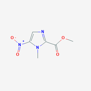 molecular formula C6H7N3O4 B173110 Methyl 1-methyl-5-nitro-1H-imidazole-2-carboxylate CAS No. 1563-98-0
