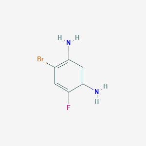 molecular formula C6H6BrFN2 B173128 4-Bromo-6-fluorobenzene-1,3-diamine CAS No. 166818-71-9