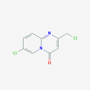 molecular formula C9H6Cl2N2O B173144 7-chloro-2-(chloromethyl)-4H-pyrido[1,2-a]pyrimidin-4-one CAS No. 162469-87-6