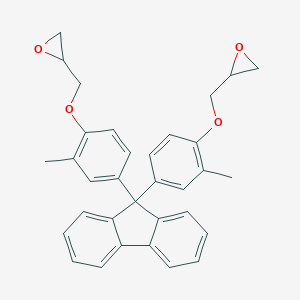 molecular formula C33H30O4 B173146 2,2'-((((9H-Fluorene-9,9-diyl)bis(2-methyl-4,1-phenylene))bis(oxy))bis(methylene))bis(oxirane) CAS No. 114205-89-9