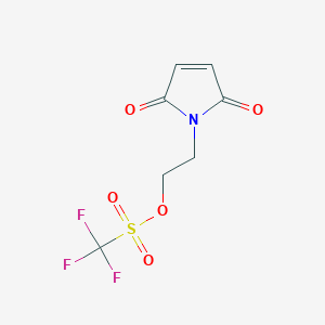 molecular formula C7H6F3NO5S B173147 2-(2,5-Dioxopyrrol-1-yl)ethyl trifluoromethanesulfonate CAS No. 155863-37-9