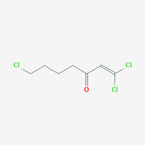 molecular formula C7H9Cl3O B173153 1,1,7-三氯-1-庚烯-3-酮 CAS No. 158355-41-0