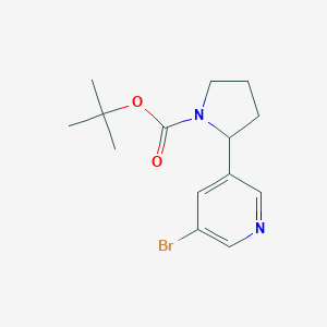molecular formula C14H19BrN2O2 B173204 叔丁基 2-(5-溴吡啶-3-基)吡咯烷-1-羧酸酯 CAS No. 179120-81-1