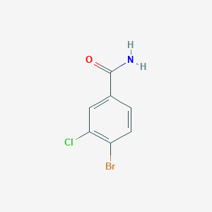 molecular formula C7H5BrClNO B173215 4-溴-3-氯苯甲酰胺 CAS No. 1228826-41-2