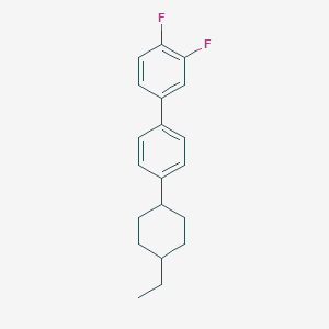 molecular formula C20H22F2 B173221 3,4-二氟-4'-(反式-4-乙基环己基)联苯 CAS No. 134412-18-3