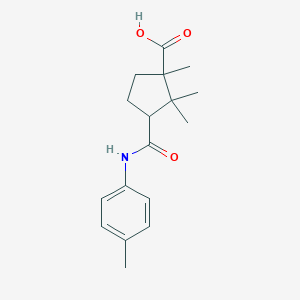 molecular formula C17H23NO3 B173310 环戊烷甲酸，1,2,2-三甲基-3-[[(4-甲苯基)氨基]羰基]- CAS No. 197236-38-7