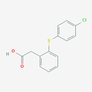 molecular formula C14H11ClO2S B173312 2-(2-((4-氯苯基)硫代)苯基)乙酸 CAS No. 13459-62-6