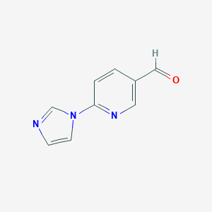 molecular formula C9H7N3O B173336 6-(1H-咪唑-1-基)烟醛 CAS No. 111205-03-9