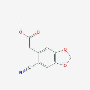 molecular formula C11H9NO4 B173361 2-(6-氰基-2H-1,3-苯并二氧杂-5-基)乙酸甲酯 CAS No. 184042-03-3