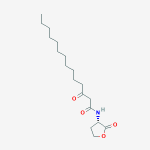 molecular formula C18H31NO4 B173401 3-oxo-N-[(3S)-2-oxotetrahydrofuran-3-yl]tetradecanamide CAS No. 177158-19-9
