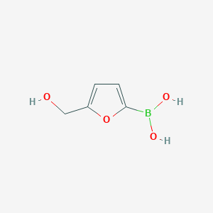 molecular formula C5H7BO4 B173402 (5-(Hydroxymethyl)furan-2-yl)boronic acid CAS No. 1256355-56-2