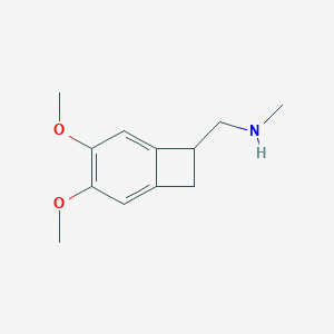 molecular formula C12H17NO2 B173425 1-(3,4-dimethoxybicyclo[4.2.0]octa-1(6),2,4-trien-7-yl)-N-methylmethanamine CAS No. 148870-56-8