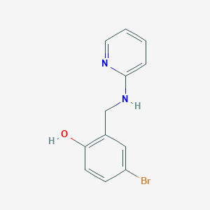 molecular formula C12H11BrN2O B173438 4-Bromo-2-((pyridin-2-ylamino)methyl)phenol CAS No. 153247-75-7