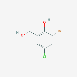 molecular formula C7H6BrClO2 B173443 3-Bromo-5-chloro-2-hydroxybenzyl alcohol CAS No. 116795-47-2