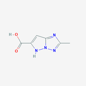 molecular formula C6H6N4O2 B173447 2-methyl-5H-pyrazolo[1,5-b][1,2,4]triazole-6-carboxylic acid CAS No. 197355-56-9