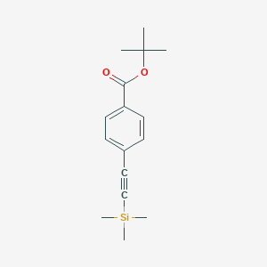 molecular formula C16H22O2Si B173481 叔丁基 4-((三甲基甲硅烷基)乙炔基)苯甲酸酯 CAS No. 111291-96-4