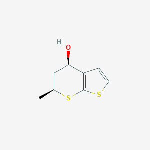 molecular formula C8H10OS2 B173502 (4R,6S)-6-Methyl-5,6-dihydro-4H-thieno[2,3-b]thiopyran-4-ol CAS No. 147086-80-4