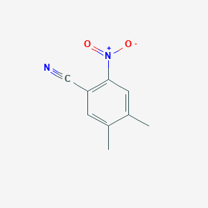 molecular formula C9H8N2O2 B173504 4,5-Dimethyl-2-nitrobenzonitrile CAS No. 15089-77-7