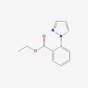 molecular formula C12H12N2O2 B173511 Ethyl 2-(1H-pyrazol-1-YL)benzoate CAS No. 146139-53-9