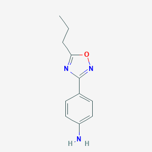 molecular formula C11H13N3O B173523 4-(5-丙基-1,2,4-恶二唑-3-基)苯胺 CAS No. 10364-76-8