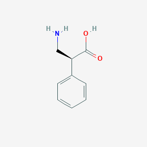 molecular formula C9H11NO2 B173601 (S)-3-Amino-2-phenylpropanoic acid CAS No. 1076-51-3