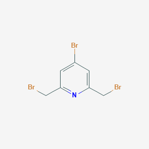 molecular formula C7H6Br3N B173608 4-溴-2,6-双(溴甲基)吡啶 CAS No. 106967-42-4