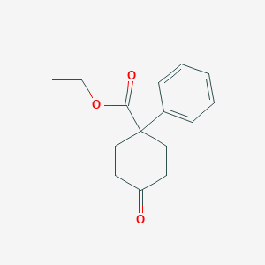 molecular formula C15H18O3 B173626 Ethyl 4-oxo-1-phenylcyclohexanecarboxylate CAS No. 108299-25-8
