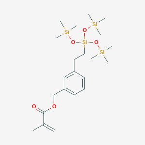 molecular formula C22H42O5Si4 B173629 [3-[2-三(三甲基甲硅烷氧基)甲硅烷基]苯基]甲基 2-甲基丙-2-烯酸酯 CAS No. 108587-59-3