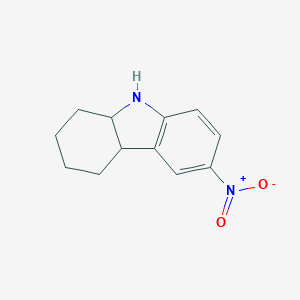 molecular formula C12H14N2O2 B173660 6-Nitro-2,3,4,4a,9,9a-hexahydro-1H-carbazole CAS No. 100134-83-6
