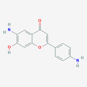 molecular formula C15H12N2O3 B173665 4',6-Diamino-7-hydroxyflavone CAS No. 199460-11-2