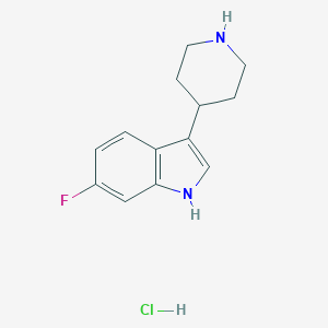 molecular formula C13H16ClFN2 B173667 6-氟-3-(哌啶-4-基)-1H-吲哚盐酸盐 CAS No. 180411-84-1