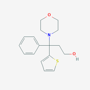 molecular formula C17H21NO2S B173676 3-(Morpholin-4-yl)-3-phenyl-3-(thiophen-2-yl)propan-1-ol CAS No. 1227-99-2