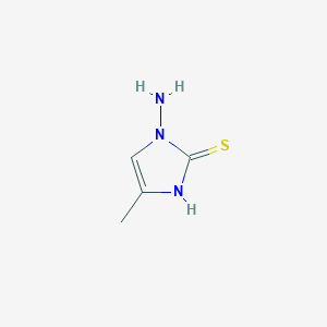 molecular formula C4H7N3S B173677 1-氨基-4-甲基-1H-咪唑-2-硫醇 CAS No. 16163-48-7