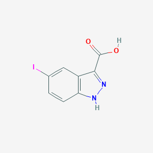 molecular formula C8H5IN2O2 B173683 5-碘-1H-吲唑-3-羧酸 CAS No. 1077-97-0