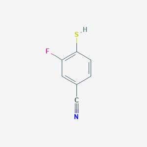 molecular formula C7H4FNS B173716 3-Fluoro-4-mercaptobenzonitrile CAS No. 110888-16-9