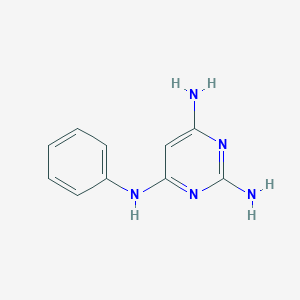 molecular formula C10H11N5 B173718 4-N-phenylpyrimidine-2,4,6-triamine CAS No. 17419-08-8