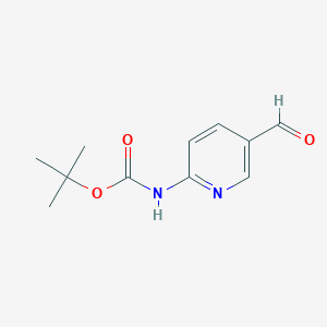 molecular formula C11H14N2O3 B173720 叔丁基（5-甲酰基吡啶-2-基）氨基甲酸酯 CAS No. 199296-40-7