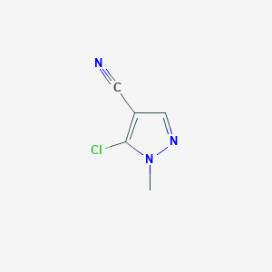 molecular formula C5H4ClN3 B173730 5-氯-1-甲基-1H-吡唑-4-碳腈 CAS No. 111493-52-8