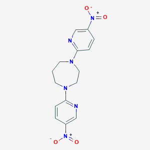 molecular formula C15H16N6O4 B173746 1,4-Bis(5-nitropyridin-2-yl)-1,4-diazepane CAS No. 131119-31-8