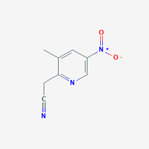 molecular formula C8H7N3O2 B173781 2-(3-Methyl-5-nitropyridin-2-YL)acetonitrile CAS No. 123846-67-3