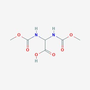 molecular formula C6H10N2O6 B173793 2,2-双((甲氧羰基)氨基)乙酸 CAS No. 110599-27-4