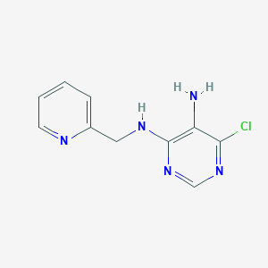 B173798 6-chloro-N4-(pyridin-2-ylmethyl)pyrimidine-4,5-diamine CAS No. 116062-19-2