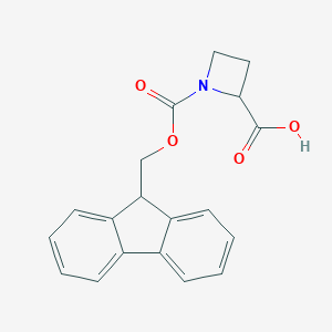 molecular formula C19H17NO4 B173819 1-(9H-芴-9-基甲氧羰基)氮杂环丁烷-2-羧酸 CAS No. 184763-07-3