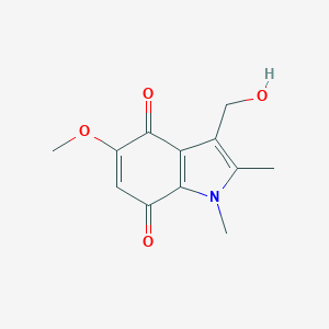 B173821 3-(Hydroxymethyl)-5-methoxy-1,2-dimethyl-1H-indole-4,7-dione CAS No. 161518-24-7