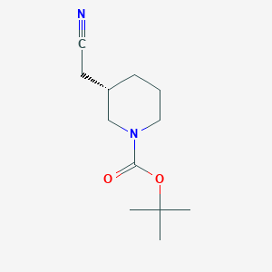 molecular formula C12H20N2O2 B173825 (S)-叔丁基 3-(氰基甲基)哌啶-1-羧酸酯 CAS No. 1217710-12-7